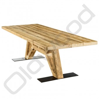 Robuuste tafel - Flying Dutchman (hout onderstel)