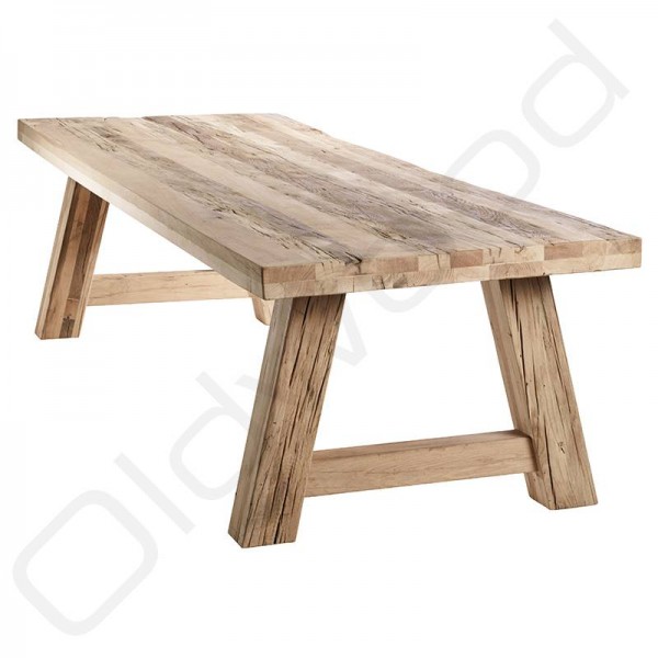 Springen etiket pad Robuuste tafels - Oud eiken houten tafel Milaan